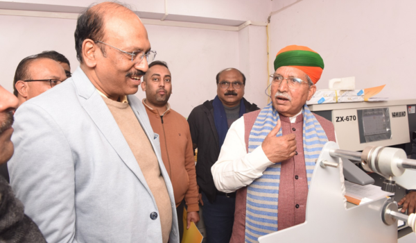 Law Minister Arjun Ram Meghwal inaugurates in-house printing facility at Legislative Department in New Delhi