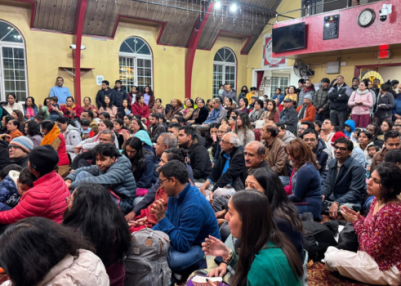 Devotees gather at Hindu temple in California to observe Ram Mandir anniversary