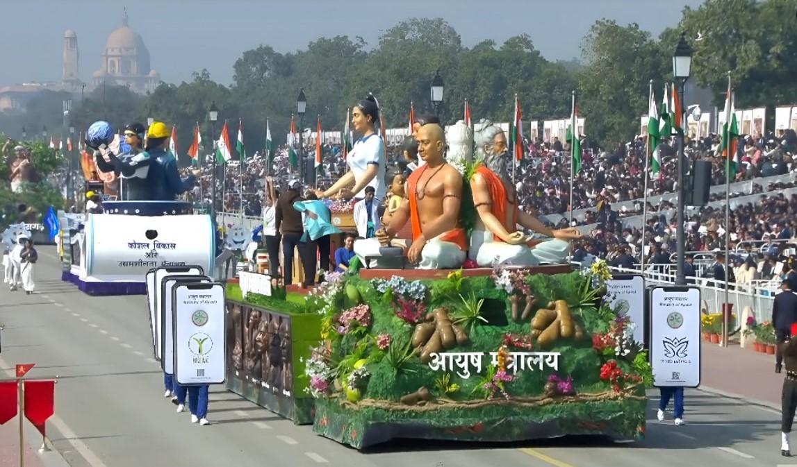 Ministry of Ayush showcases innovative tableau at 77th Republic Day Parade 