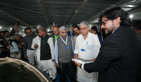 Union Minister Rajiv Ranjan Singh inaugurates country’s largest integrated inland Rainbow Trout farm in Telangana