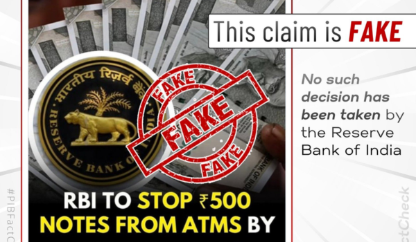 Government debunks claim on discontinuation of ₹500 notes