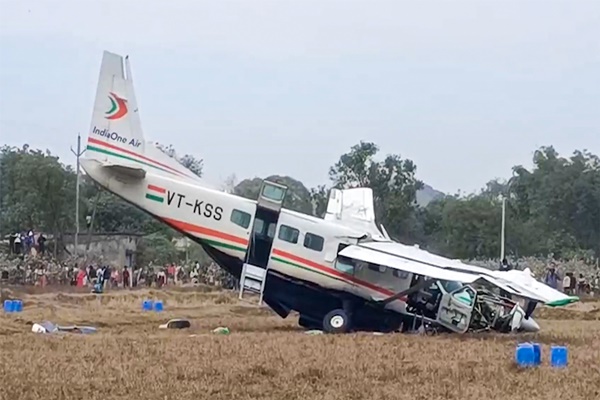 IndiaOne Air 9-Seater Crash Lands Near Rourkela; Six Injured, No Casualties