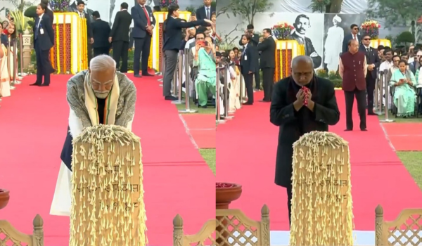 VP Radhakrishnan & PM Modi attend interfaith prayer meeting at Gandhi Smriti