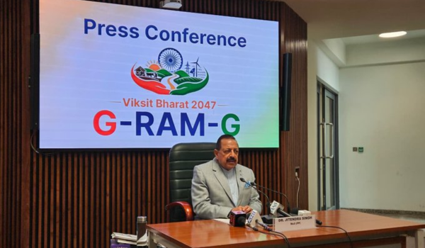 Union Minister Jitendra Singh says Viksit Bharat G-RAM-G Act guarantees 125 days of wage employment per rural household 