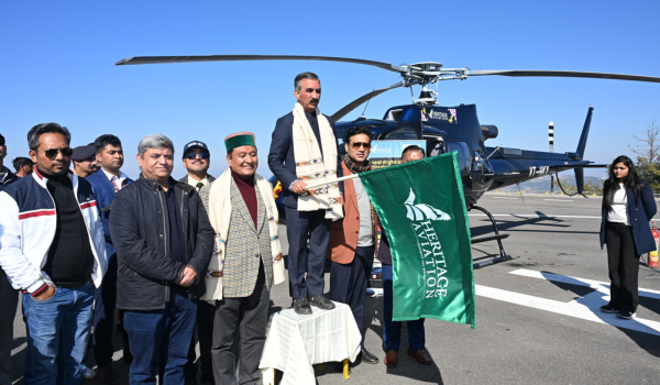 Helicopter services commence from Shimla’s Sanjauli Helipad under Udaan scheme
