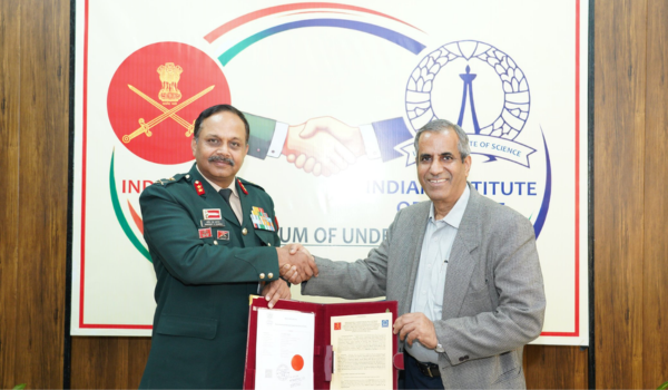भारतीय विज्ञान संस्थान के साथ भारतीय सेना ने समझौता ज्ञापन पर किए हस्ताक्षर