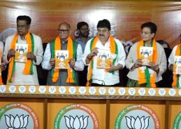 BJP launches municipal election manifesto Viksit Telangana BJP Sankalp Patra-2026 in Hyderabad