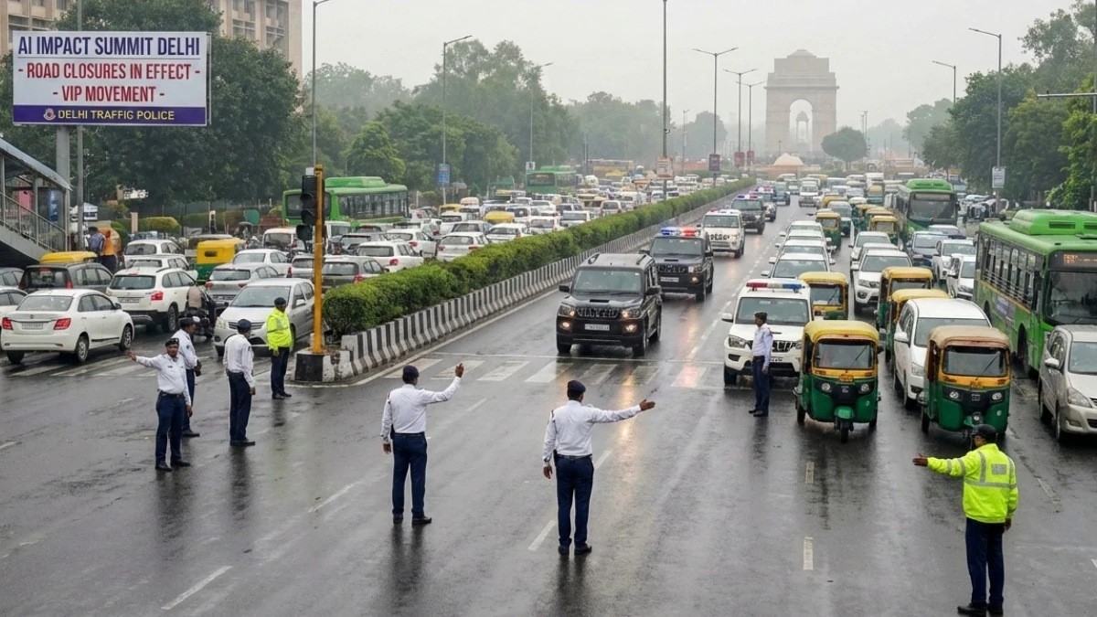 Delhi Police issues traffic advisory for AI Impact Summit Expo at Bharat Mandapam