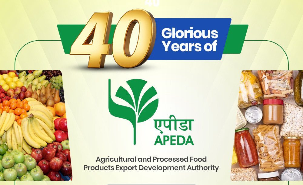 Union Minister Piyush Goyal extends his greetings to APEDA on its 40th establishment day