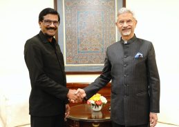 EAM Dr S Jaishankar interacts with General Secretary of JVP Party, Tilvin Silva