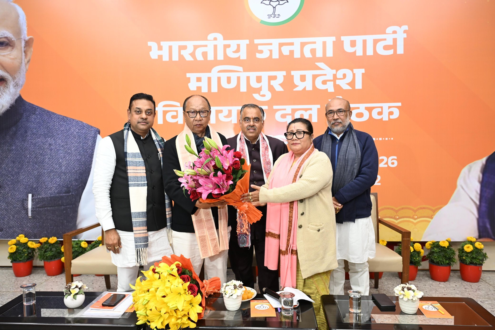 मणिपुर: भाजपा नेता युम्नाम खेमचंद सिंह सर्वसम्मति से चुने गए भाजपा विधायक दल के नेता