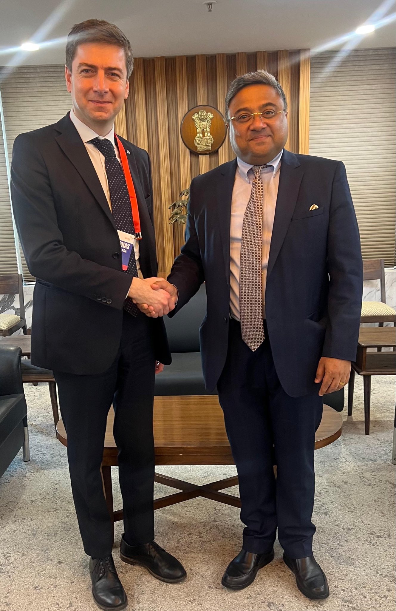 विदेश मंत्रालय के सचिव (पश्चिम) सिबी जॉर्ज ने लिथुआनिया के विदेश सचिव लाइमोनस तलत केल्पसा से मुलाकात की