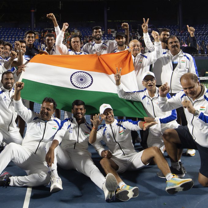 भारत ने डेविस कप टेनिस के क्वालीफायर के दूसरे राउंड में प्रवेश किया