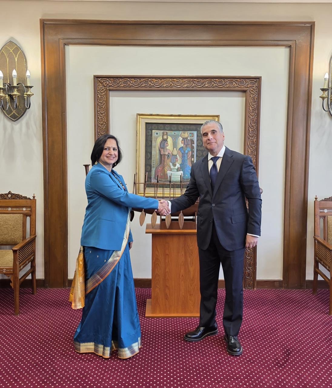 मिस्र के काहिरा में डॉ नीना मल्‍होत्रा, सचिव (दक्षिण) ने सहायक विदेश मंत्री के साथ 14वें भारत-मिस्र विदेश कार्यालय परामर्श की अध्‍यक्षता की