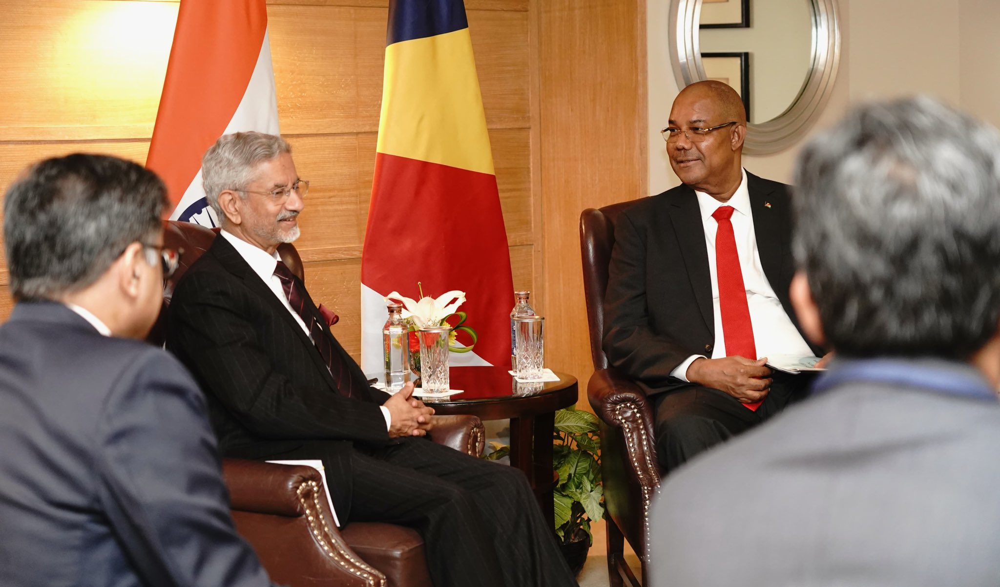EAM Dr S. Jaishankar calls on Seychelles President Dr Patrick Herminie in New Delhi
