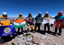 Indian Mountaineers Summit Mount Aconcagua in Argentina