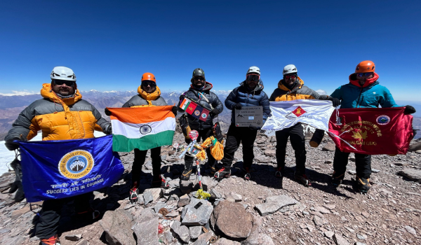 Indian Mountaineers Summit Mount Aconcagua in Argentina
