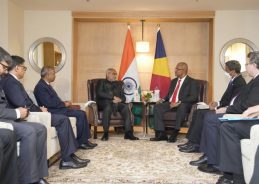 VP Radhakrishnan meets President of Seychelles, Dr Patrick Herminie & discusses India-Seychelles bilateral relations 