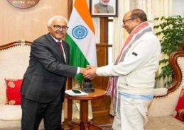 BJP MLA- Yumnam Khemchand Singh sworn in as Chief Minister of Manipur 