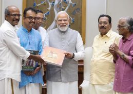 PM Modi receives group of eminent Malayali litterateurs in New Delhi