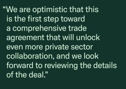 US Chamber of Commerce welcomes announcement of trade deal between US and India