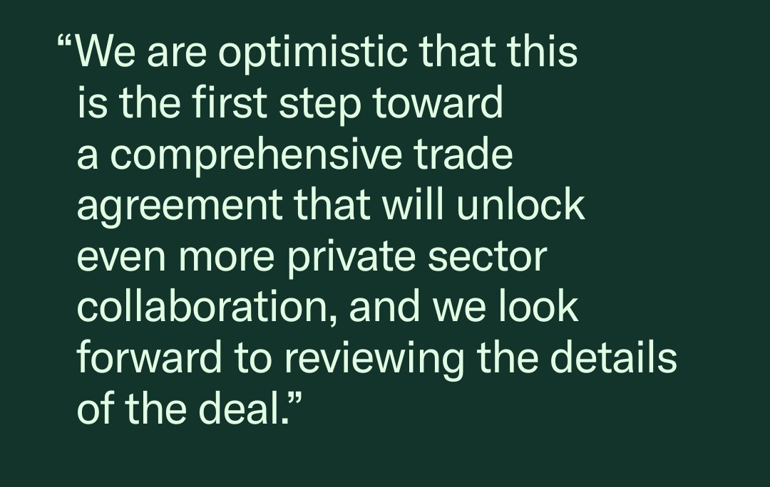 US Chamber of Commerce welcomes announcement of trade deal between US and India