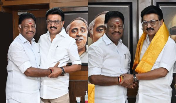 O. Paneerselvam and Son Ravindranaath Join Ruling DMK