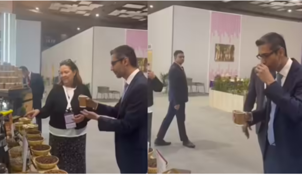 गूगल सीईओ सुंदर पिचाई ने इंडिया एआई इम्पैक्ट समिट में भारत जीआई कॉफी लाउंज का दौरा किया