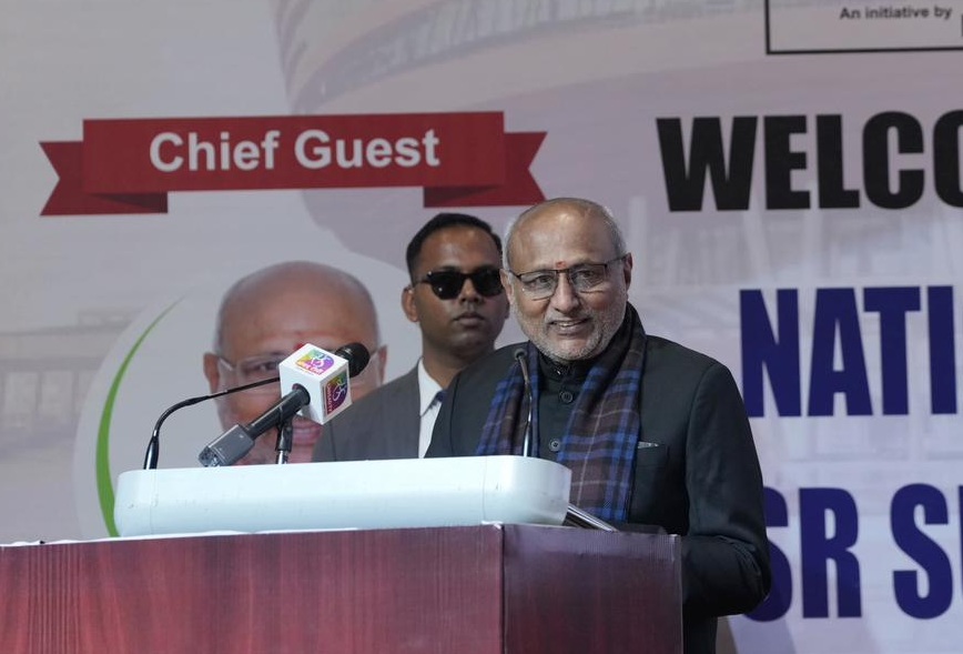 उपराष्ट्रपति सी पी राधाकृष्णन ने नई दिल्ली में आयोजित राष्ट्रीय सीएसआर शिखर सम्मेलन 2026 को संबोधित किया