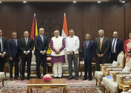 VP of Guyana, Dr Bharrat Jagdeo,  calls on VP CP Radhakrishnan at Vice President’s Enclave 