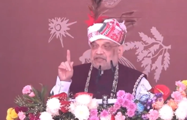 Union Minister Amit Shah attends closing ceremony of Bastar Pandum Festival in Jagdalpur