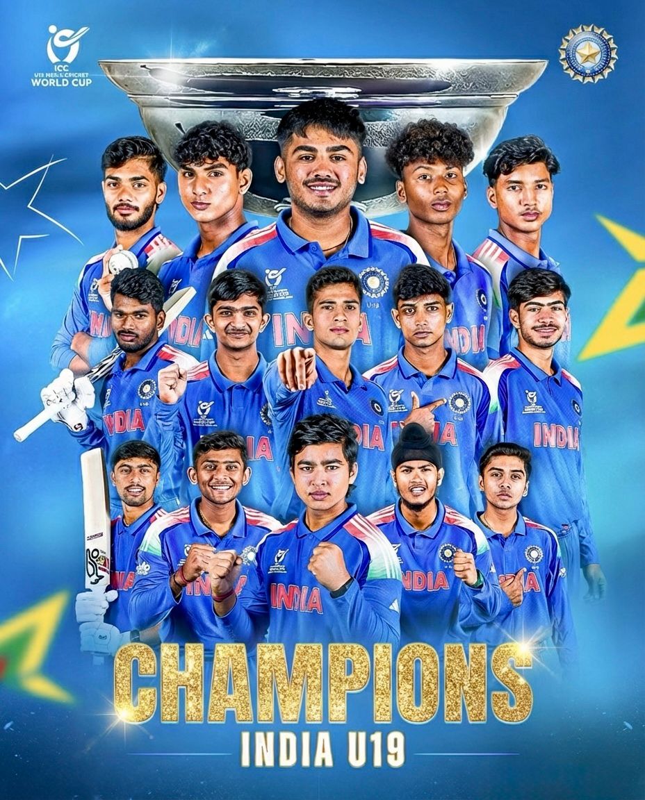 President Murmu, VP Radhakrishnan, PM Modi & HM Amit Shah congratulate India’s Under-19 Team on winning ICC Under-19 World Cup trophy