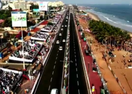 Indian Navy showcases operational prowess, maritime heritage at International City Parade in Visakhapatnam