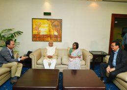 Governor of MP Mangubhai C. Patel & Deputy CM of Arunachal Pradesh Chowna Mein arrive in Colombo