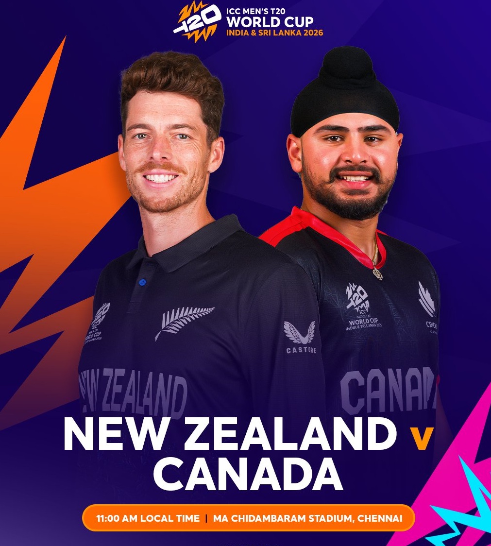 आईसीसी पुरुष टी-टंवेटी विश्व कप: चेन्नई में न्यूजीलैंड और कनाडा के बीच मुकाबला जारी