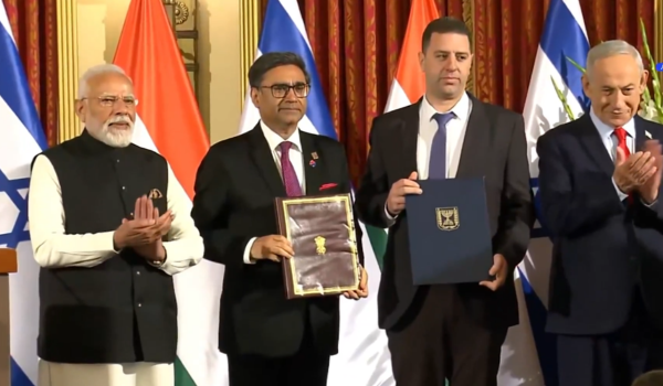 India and Israel exchange multiple MoUs in several areas