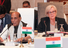 Defence Minister Rajnath Singh and his French counterpart co-chair 6th India-France Annual Defence Dialogue