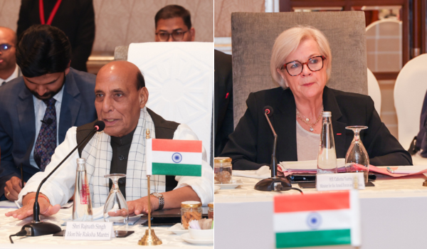 Defence Minister Rajnath Singh and his French counterpart co-chair 6th India-France Annual Defence Dialogue