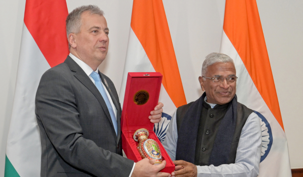 Hungarian Parliamentary Delegation calls on Deputy Chairman of Rajya Sabha Harivansh