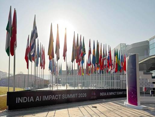 इंडिया एआई इम्पैक्ट समिट के लिए वैश्विक नेता  एकत्रित हुए। प्रधानमंत्री  ने भारत मंडपम में उनका स्वागत किया