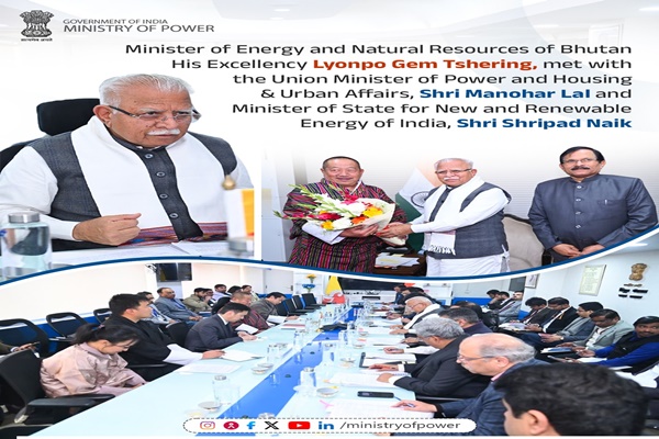 India, Bhutan discuss hydropower cooperation and transmission planning