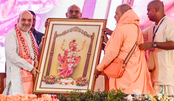 West Bengal: HM Shah visits ISKCON temple on 152nd birth anniversary of Shreel Bhaktishiddhanta Saraswati Thakur
