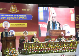 VP Radhakrishnan addresses 21st convocation of University of Kashmir