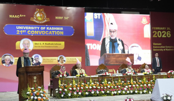 VP Radhakrishnan addresses 21st convocation of University of Kashmir