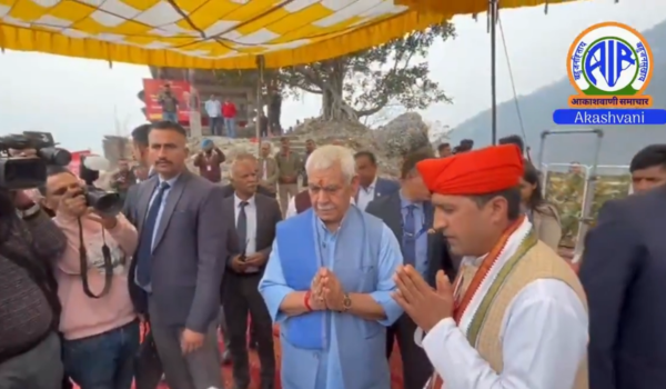 J&K LG Manoj Sinha lays foundation stone of Shankaracharya Temple at Katra