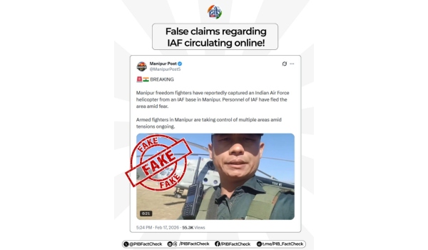 Govt Debunks Claim regarding Indian Air Force helicopter