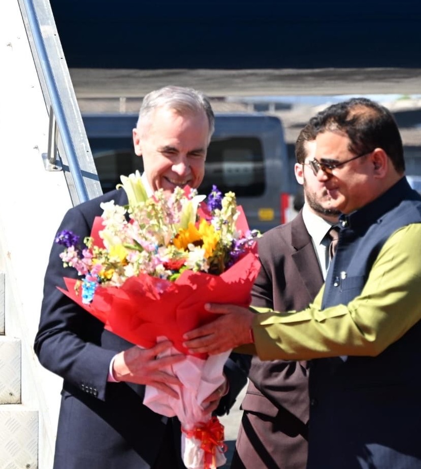कनाडा के प्रधानमंत्री मार्क कार्नी चार दिवसीय आधिकारिक दौरे पर मुंबई पहुंचे