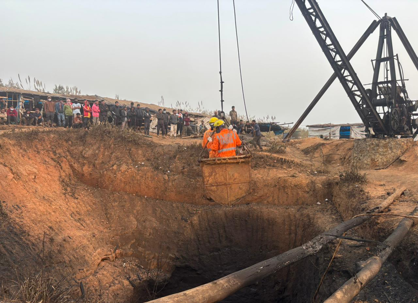 Meghalaya: Search, rescue operations continue in mine explosion site at Mynsngat, Thangsko area