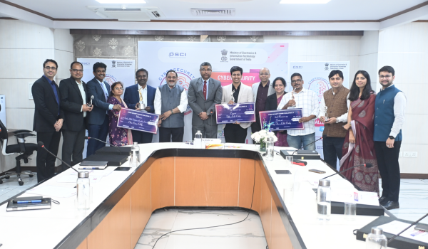 Meity Secretary S. Krishnan felicitates winners of Cyber Security Grand Challenge 2.0