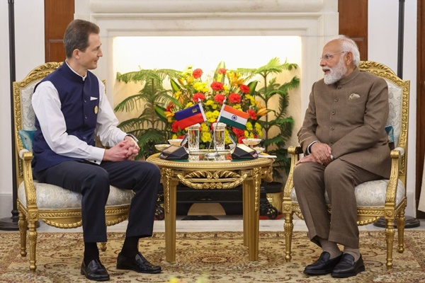 PM Modi meets Alois, Hereditary Prince of Liechtenstein in Delhi